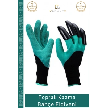 Özel Üretim Pençeli Pratik Toprak Kazma Bahçe Eldiveni