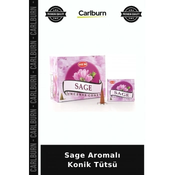 Özel Üretim Sage Aromalı Konik Tütsü