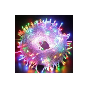 10m 60 Led RGB 2 Kademeli Şeffaf Kablo Pilli