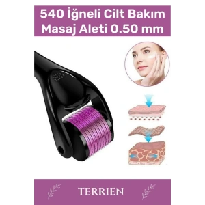 Derma Roller Titanyum Uçlu 540 İğneli Cilt Bakım Vücut Yenileme Masaj Aleti 0,50 mm