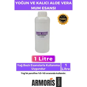 Yeni Kalıcı Yoğun Kaliteli Yağ Bazlı Tüm Ürünlerle Kullanıma Uygun Aloe Vera Mum Esansı 1 LT