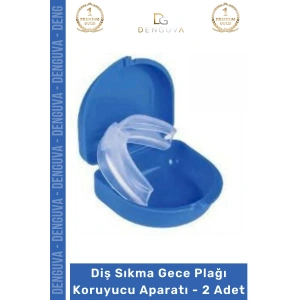 #Dişlik Bruksizm Gece Plağı Şeffaf Koruma Silikonu Çene Sıkma Engelleme Dişlik Uyku Aparatı Gıcırdtma - 2 Adet