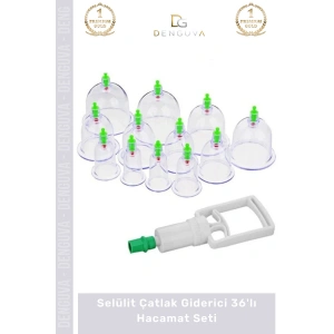#HacamatSeti Vakumlu Masaj Karşıtı Terapi Cihazı 36lı Kupa Hacamat Seti - 36 - Adet