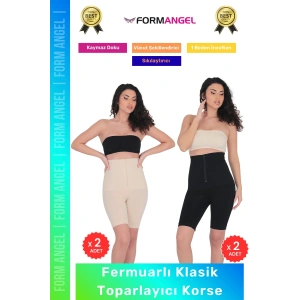 #Korse Vücut Bel Popo Şekillendiren Sıkılaştırıcı Fermuarlı Paçalı Klasik Toparlayıcı Korse 4lü Set