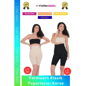 #Korse Vücut Bel Popo Şekillendiren Sıkılaştırıcı Fermuarlı Paçalı Klasik Toparlayıcı Korse 2li Set