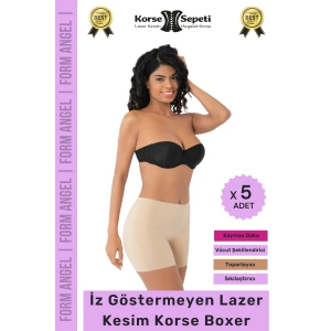#Korse İz Göstermeyen Kaymaz Basen Toparlayıcı Şekillendiren Lazer Kesim Korse Boxer - 5 Adet