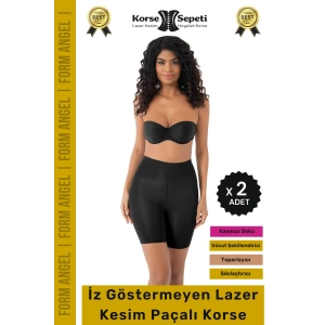 #Korse İz Yapmayan Kaymayı Önleyen Toparlayıcı Sıkılaştıran Lazer Kesim Paçalı Korse - 2 Adet