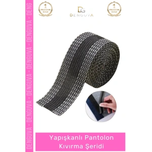 #PantolonKıvırma Polyester Esnek Dayanıklı Pratik Dikişsiz Paça Onarım Yapışkanlı Pantolon Kıvırma Şeridi - 2 Adet