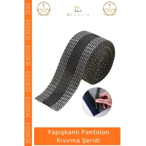 #PantolonKıvırma Polyester Esnek Dayanıklı Pratik Dikişsiz Paça Onarım Yapışkanlı Pantolon Kıvırma Şeridi - 4 Adet
