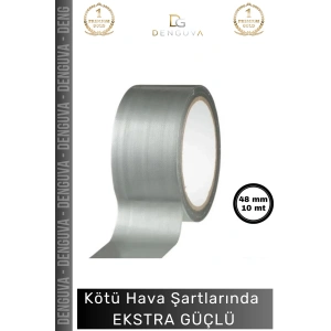 #İzolasyonBandı Gri Çok Amaçlı Dayanıklı Su Geçirmez Güçlü Yapışkan Yalıtım Montaj Tamir Bandı 48 Mm 10 Mt - 1 Adet