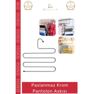 #PantolonAskısı Şık Metal Yer Tasarrufu Sağlayan Lüks Kaliteli Dolap Paslanmaz Krom Pantolon Askısı