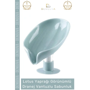 #Sabunluk Vantuzlu Silikon Banyo Mutfak Lavabo Kendi Kendine Boşaltan Su Tutmaz Giderli Katı Sabunluk - 1 Adet