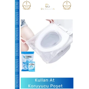 #KlozetKapakPoşeti Hijyenik Tek Kullanımlık Pratik Sağlıklı Seyahat Tipi Klozet Kapağı Poşeti - 50 Adet