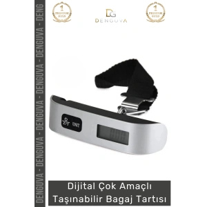 #BagajTartısı Dijital Hassas Terazi LCD Ekranlı Portatif El Kantarı ABS Gövdeli Hafif Bagaj Tartısı Max 50 Kg