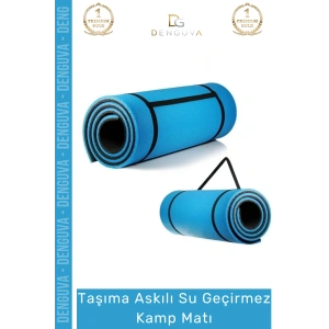 #KampMatı Taşıma Askılı Konfor Kaymaz Pilates Yoga Fitness Spor 180 x 60 Yer Minderi 10mm Kamp Matı