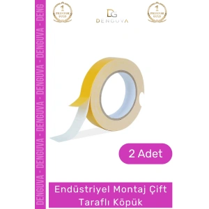 #KöpükBant Çift Taraflı Güçlü Yapışkanlı Sabitleyici Endüstriyel Montaj Köpük Bant 10mt - 2 Adet