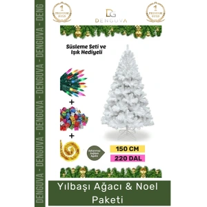 #NoelPaketi Yılbaşı Çam Ağacı Ev Ofis Dekorasyonu Kaliteli Sık Dallı Noel Paketi 150 Cm 220 Dal