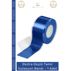 #İzolasyonBandı Mavi Su Geçirmez Çok Amaçlı Güçlü Yapıştırma Tamir İzolasyon Bandı 48mm x 10m - 1 Adet
