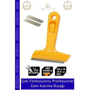 #KazımaBıçağı 100mm Profesyonel Cam Zemin Sıyırma Derz Boya Kazıma Bıçağı 2 Adet Yedek Bıçak Hediyeli