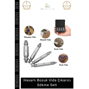 #VidaÇıkarıcı Matkap Uyumlu Paslanmaz Çelik Yalama Vida Çıkarıcı Pratik Aparat Hasar Görmüş Vida Sökme