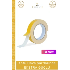 #KöpükBant Çift Taraflı Güçlü Yapışkanlı Montaj Dekorasyon İç Dış Mekan Köpük Bant 10mt 1 Adet