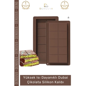 #ÇikolataKalıbı Esnek Kaliteli Profesyonel Mutfak Tasarım Isı Dayanıklı Dubai Çikolata Silikon Kalıbı - 1 Adet