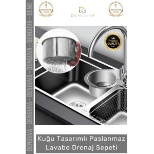 #DrenajSepeti Kuğu Tasarım Paslanmaz Çelik Mutfak Düzenleyici Asılabilen Etkili Lavabo Drenaj Sepeti