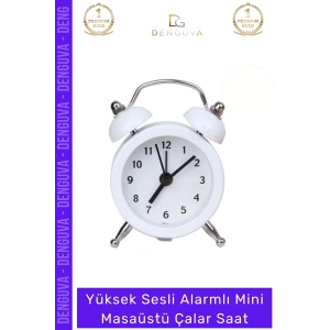 #ÇalarSaat Premium Sessiz Akar Saniyeli Masaüstü Ofis Komodin Modern Analog Dekoratif Çalar Saat