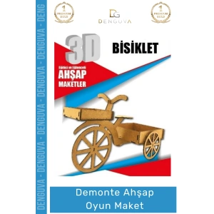 #MaketOyun Eğitici Eğlenceli Lazer Kesim 3mm MDF Boyanabilir 3D Puzzle Demonte Ahşap Oyun Maket