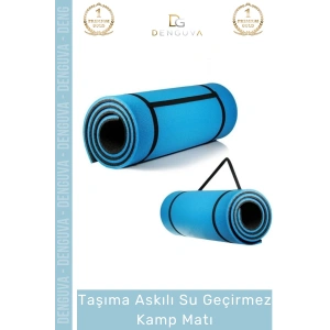 #KampMatı Taşıma Askılı Pilates Yoga Salon Tipi Konforlu Uyku Kamp Matı Yer Minderi 10 mm