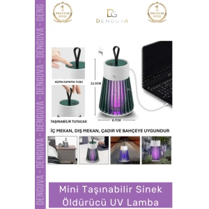 #SinekÖldürücü Mini Taşınabilir USB Sessiz Şarjlı Sivrisinek Haşere Kovucu Kamp Balkon Sinek Öldürücü UV