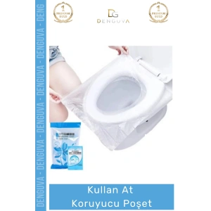 #KlozetPoşeti Hijyenik Tek Kullanımlık Seyahat Tipi Koruyucu Pratik Steril Klozet Kapağı Poşeti 50 Adet