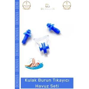 #KulakTıkacı Su Geçirmez Silikon Yüzücü Kulak Tıkacı Koruyucu Klips Kaliteli Burun Tıkayıcı Havuz Seti