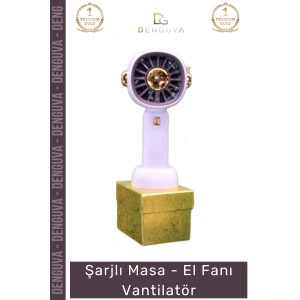 #Vantilatör Şarjlı 3 Kademeli Taşınabilir Mini Portatif Güçlü USB Masaüstü Masa El Fanı Vantilatör