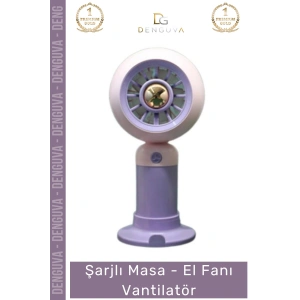 #Vantilatör Şarjlı USB Taşınabilir Sessiz Model 3 Seyahat Kompakt Kademeli Masa El Fanı Vantilatör