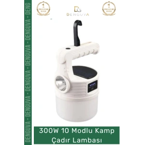 #ÇadırLambası 300W Şarjlı Su Geçirmez Profesyonel Güçlü Taşınabilir LED 10 Modlu Kamp Çadır Lambası