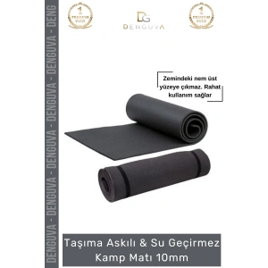 #KampMatı Taşıma Askılı Dayanıklı Konfor Pilates Yoga Spor Fitness Kaymaz Minderi 10mm Kamp Matı