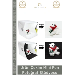 #ÜrünÇekimÇadırı Profesyonel Fotoğraf Çekim Kutusu Taşınabilir Mini Beyaz Işık Stüdyosu Ledli Işık Perdesi