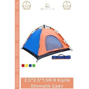#Çadır Su Geçirmez Kamp Dayanıklı Pratik Kurulum Aile Tipi 8 Kişilik Çantalı Otomatik Çadır