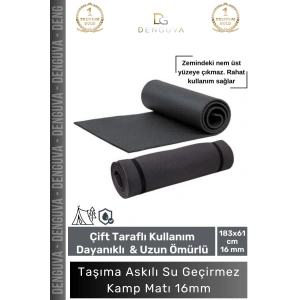 #YogaMatı Taşıma Askılı Dayanıklı Uzun Ömürlü Konfor Serisi Pilates Yoga Minderi 16mm Kamp Matı