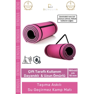 #KampMatı Taşıma Askılı Dayanıklı Konfor Pilates Kaymaz Kamp Matı Yer Minderi 10 mm