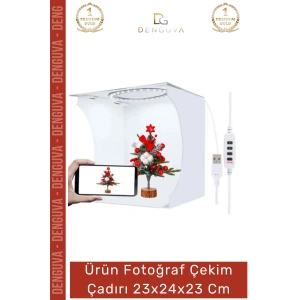 #FotoğrafÇadırı Beyaz Led Işıklı Katlanabilir Portatif Profesyonel Stüdyo Ürün Fotoğraf Çekim Çadırı