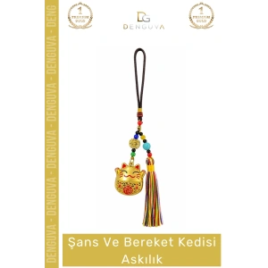 #Askılık Maneki Neko Altın Renk Araba Aynası Süsü Dekoratif Hediye Şans Bereket Kedisi Askılık