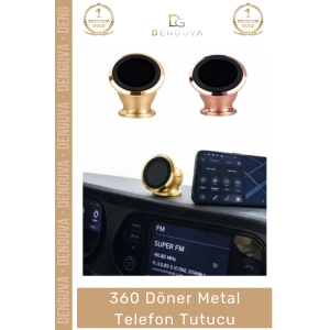 #TelefonTutucu Metal Mıknatıslı 360 Derece Navigasyon Araç İçi Şık Çok Amaçlı Torpidoya Yapışkan Telefon Tutucu