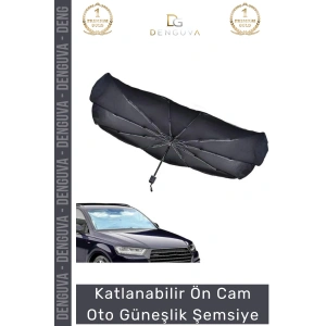 #OtoGüneşlik Araba Oto Isı Yalıtımlı UV Korumalı Katlanabilir 10 Kaburgalı Ön Cam Güneşlik Şemsiye