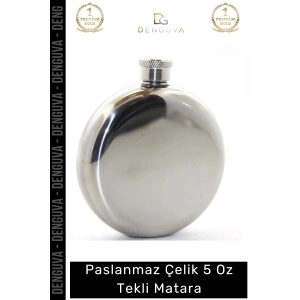 #TermosMatara Paslanmaz Çelik Soğuk Tutan Taşınabilir Şık Kaliteli Alkollü 5 Oz Tekli İçecek Matara