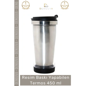 #Termos Resim Baskılı Çelik Isı Korumalı Şık Baskı Yapılan Termos 450 ml