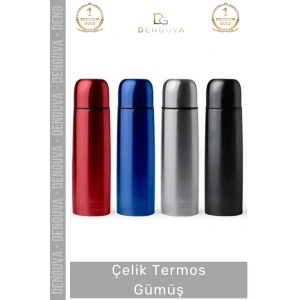 #Termos Isı Yalıtımlı Vakumlu Paslanmaz Sızdırmaz Dayanıklı Şık Kaliteli Çelik Termos Gümüş