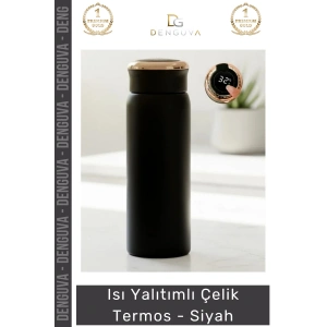 #Termos Paslanmaz 304 Kalite Vakumlu Isı Korumalı Modern Tasarım Şık Sızdırmaz Mat Çelik Termos