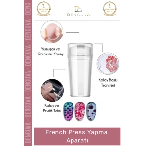 #TırnakDamgası Profesyonel Salon Ev Tipi Yumuşak Pürüzsüz Silikon Tırnak Süs French Stamper Damgası